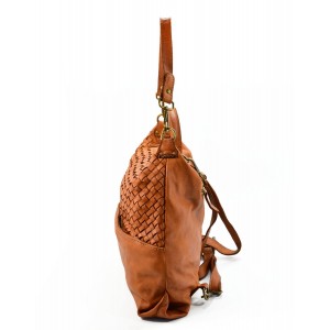 26■ 2 in 1 Rucksack Handtasche Leder für Damen Vintage. Schwarz Braun Grün 